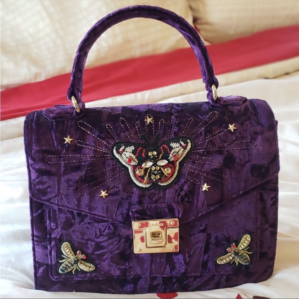 Aldo Velvet butterfly bag